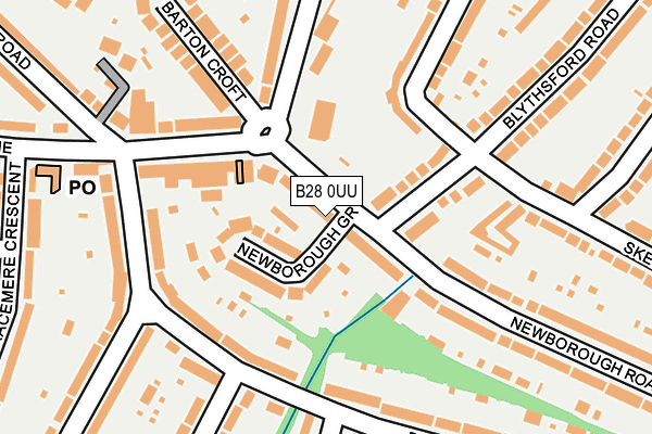 B28 0UU map - OS OpenMap – Local (Ordnance Survey)