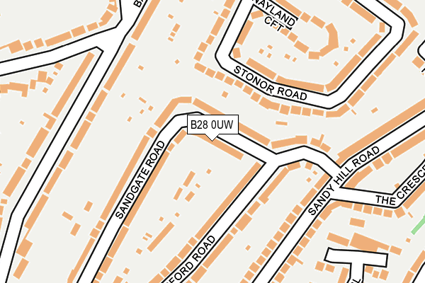 B28 0UW map - OS OpenMap – Local (Ordnance Survey)