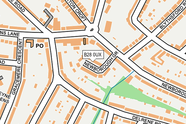B28 0UX map - OS OpenMap – Local (Ordnance Survey)