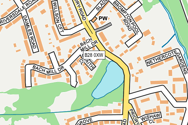 B28 0XW map - OS OpenMap – Local (Ordnance Survey)