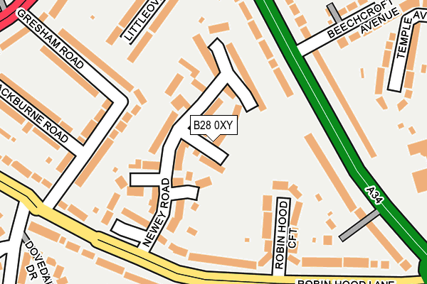 B28 0XY map - OS OpenMap – Local (Ordnance Survey)