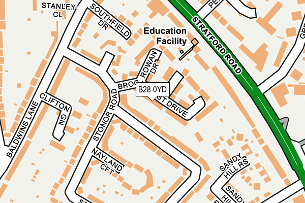 B28 0YD map - OS OpenMap – Local (Ordnance Survey)