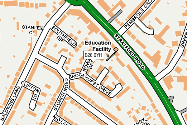 B28 0YH map - OS OpenMap – Local (Ordnance Survey)