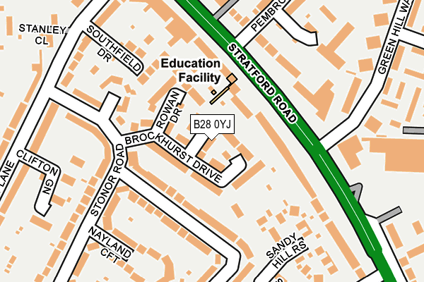 B28 0YJ map - OS OpenMap – Local (Ordnance Survey)