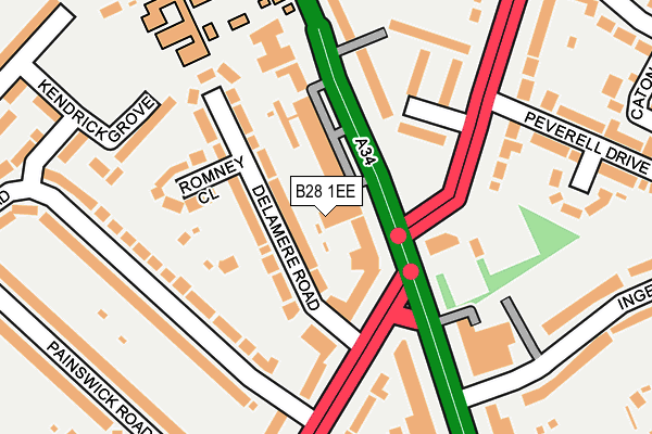 B28 1EE map - OS OpenMap – Local (Ordnance Survey)