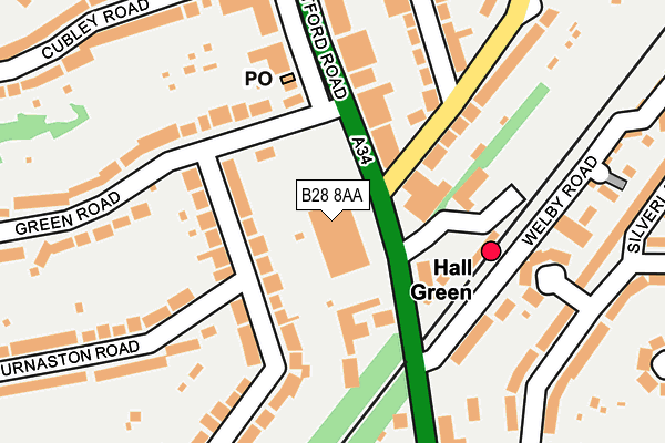 B28 8AA map - OS OpenMap – Local (Ordnance Survey)