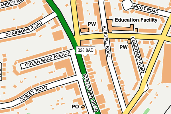 B28 8AD map - OS OpenMap – Local (Ordnance Survey)