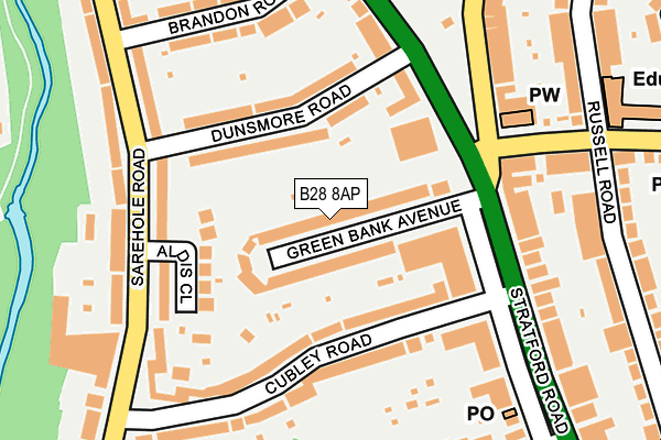 B28 8AP map - OS OpenMap – Local (Ordnance Survey)