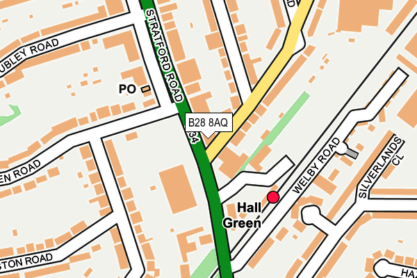 B28 8AQ map - OS OpenMap – Local (Ordnance Survey)