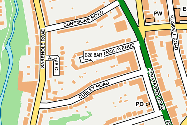 B28 8AR map - OS OpenMap – Local (Ordnance Survey)