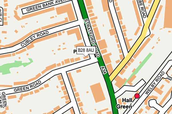 B28 8AU map - OS OpenMap – Local (Ordnance Survey)