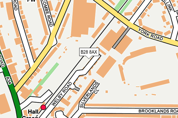 B28 8AX map - OS OpenMap – Local (Ordnance Survey)