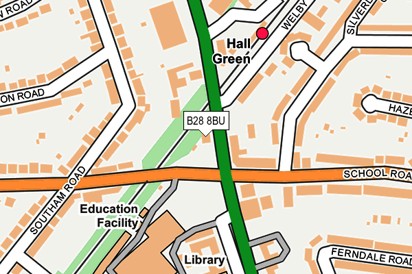 B28 8BU map - OS OpenMap – Local (Ordnance Survey)