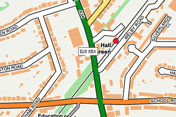 B28 8BX map - OS OpenMap – Local (Ordnance Survey)