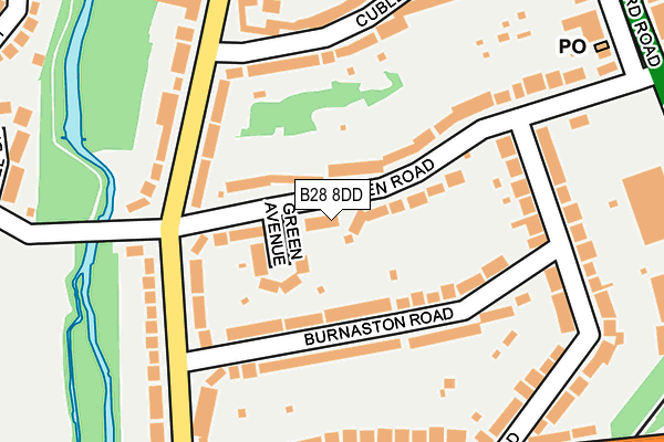 B28 8DD map - OS OpenMap – Local (Ordnance Survey)