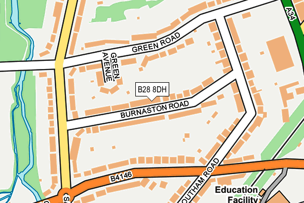 B28 8DH map - OS OpenMap – Local (Ordnance Survey)