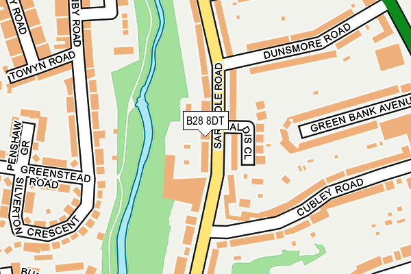 B28 8DT map - OS OpenMap – Local (Ordnance Survey)