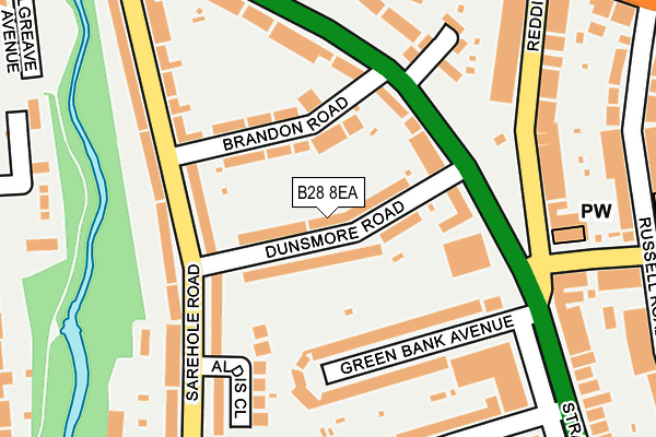 B28 8EA map - OS OpenMap – Local (Ordnance Survey)