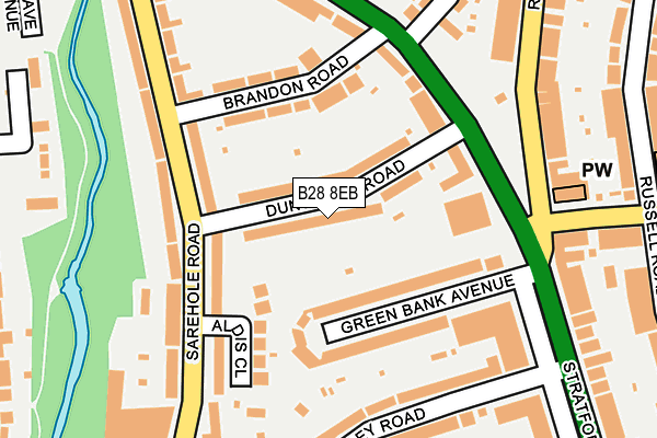 B28 8EB map - OS OpenMap – Local (Ordnance Survey)