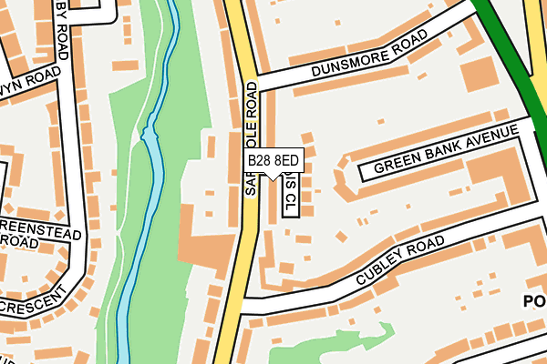 B28 8ED map - OS OpenMap – Local (Ordnance Survey)