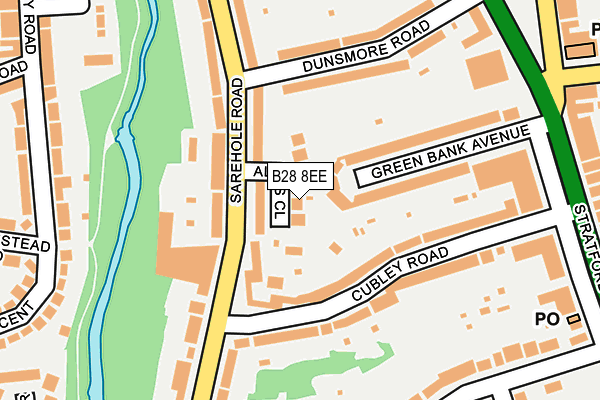 B28 8EE map - OS OpenMap – Local (Ordnance Survey)
