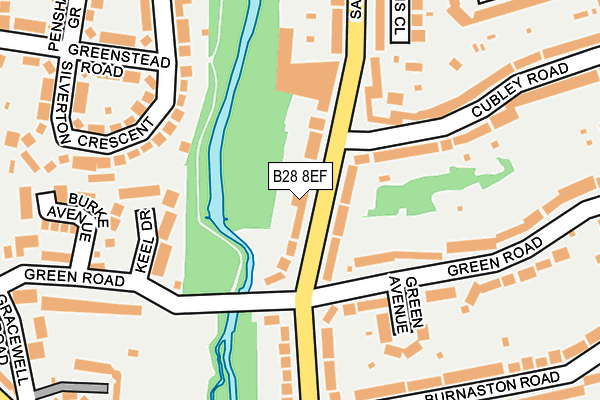 B28 8EF map - OS OpenMap – Local (Ordnance Survey)