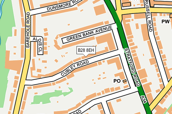 B28 8EH map - OS OpenMap – Local (Ordnance Survey)