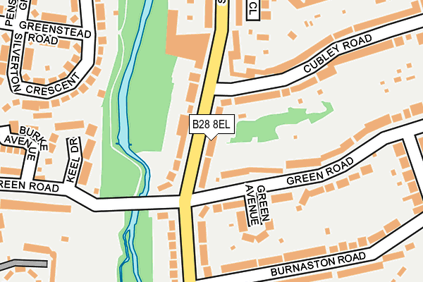 B28 8EL map - OS OpenMap – Local (Ordnance Survey)