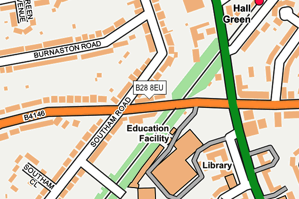 B28 8EU map - OS OpenMap – Local (Ordnance Survey)