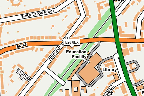 B28 8EX map - OS OpenMap – Local (Ordnance Survey)