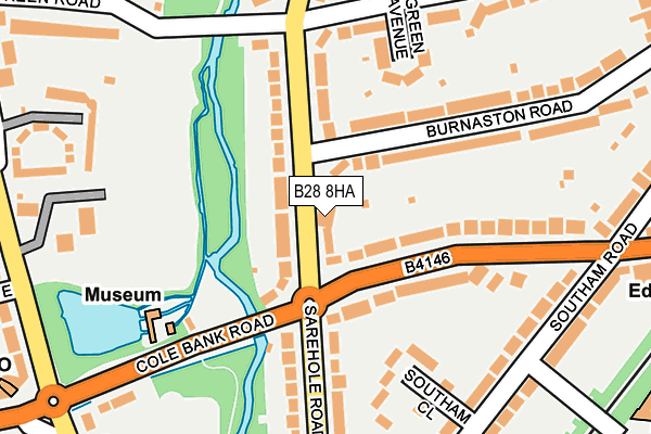 B28 8HA map - OS OpenMap – Local (Ordnance Survey)