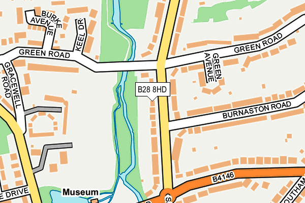 B28 8HD map - OS OpenMap – Local (Ordnance Survey)