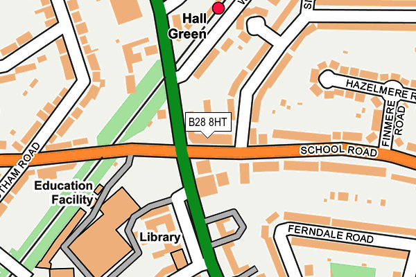 B28 8HT map - OS OpenMap – Local (Ordnance Survey)