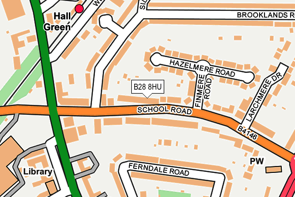 B28 8HU map - OS OpenMap – Local (Ordnance Survey)
