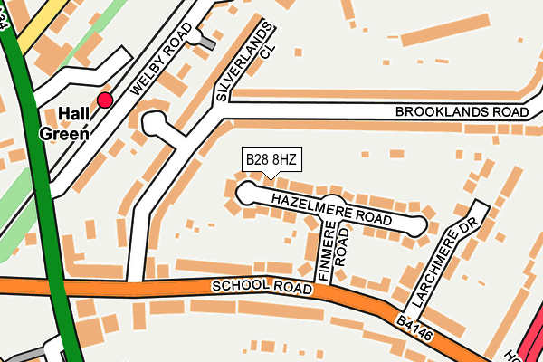 B28 8HZ map - OS OpenMap – Local (Ordnance Survey)