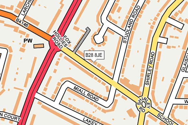 B28 8JE map - OS OpenMap – Local (Ordnance Survey)