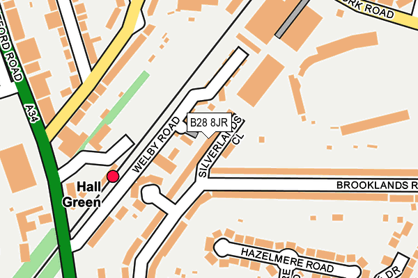 B28 8JR map - OS OpenMap – Local (Ordnance Survey)