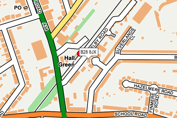 B28 8JX map - OS OpenMap – Local (Ordnance Survey)
