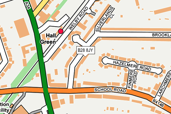 B28 8JY map - OS OpenMap – Local (Ordnance Survey)