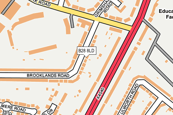 B28 8LD map - OS OpenMap – Local (Ordnance Survey)