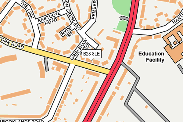 B28 8LE map - OS OpenMap – Local (Ordnance Survey)