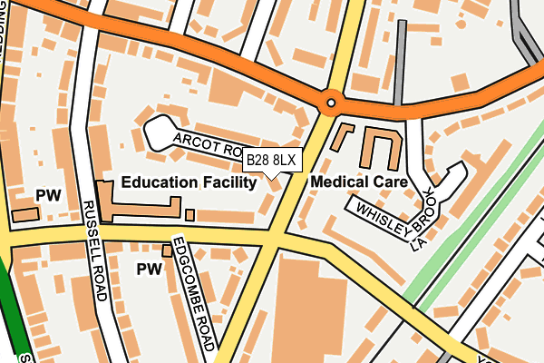 B28 8LX map - OS OpenMap – Local (Ordnance Survey)