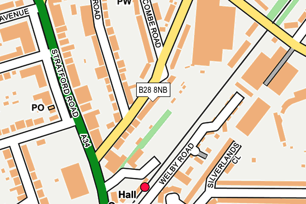 B28 8NB map - OS OpenMap – Local (Ordnance Survey)