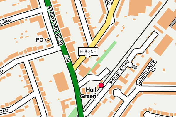 B28 8NF map - OS OpenMap – Local (Ordnance Survey)