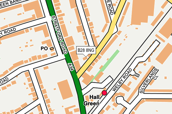 B28 8NG map - OS OpenMap – Local (Ordnance Survey)