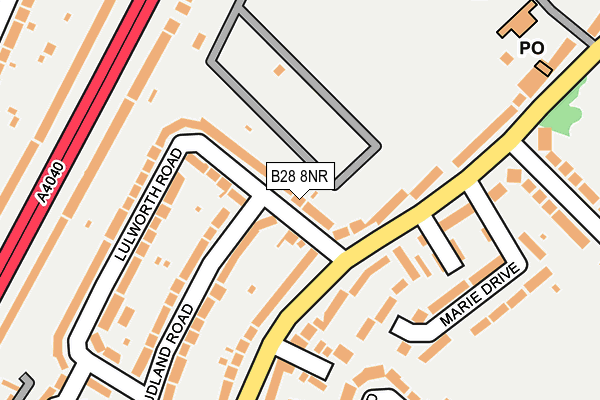 B28 8NR map - OS OpenMap – Local (Ordnance Survey)