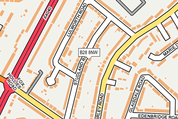 B28 8NW map - OS OpenMap – Local (Ordnance Survey)