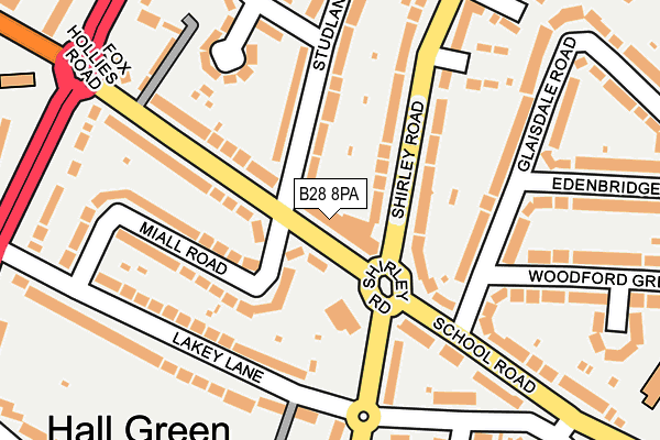 B28 8PA map - OS OpenMap – Local (Ordnance Survey)