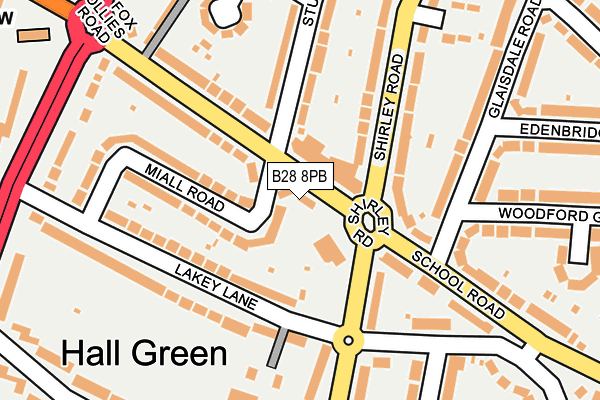 B28 8PB map - OS OpenMap – Local (Ordnance Survey)
