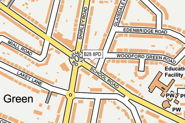B28 8PD map - OS OpenMap – Local (Ordnance Survey)